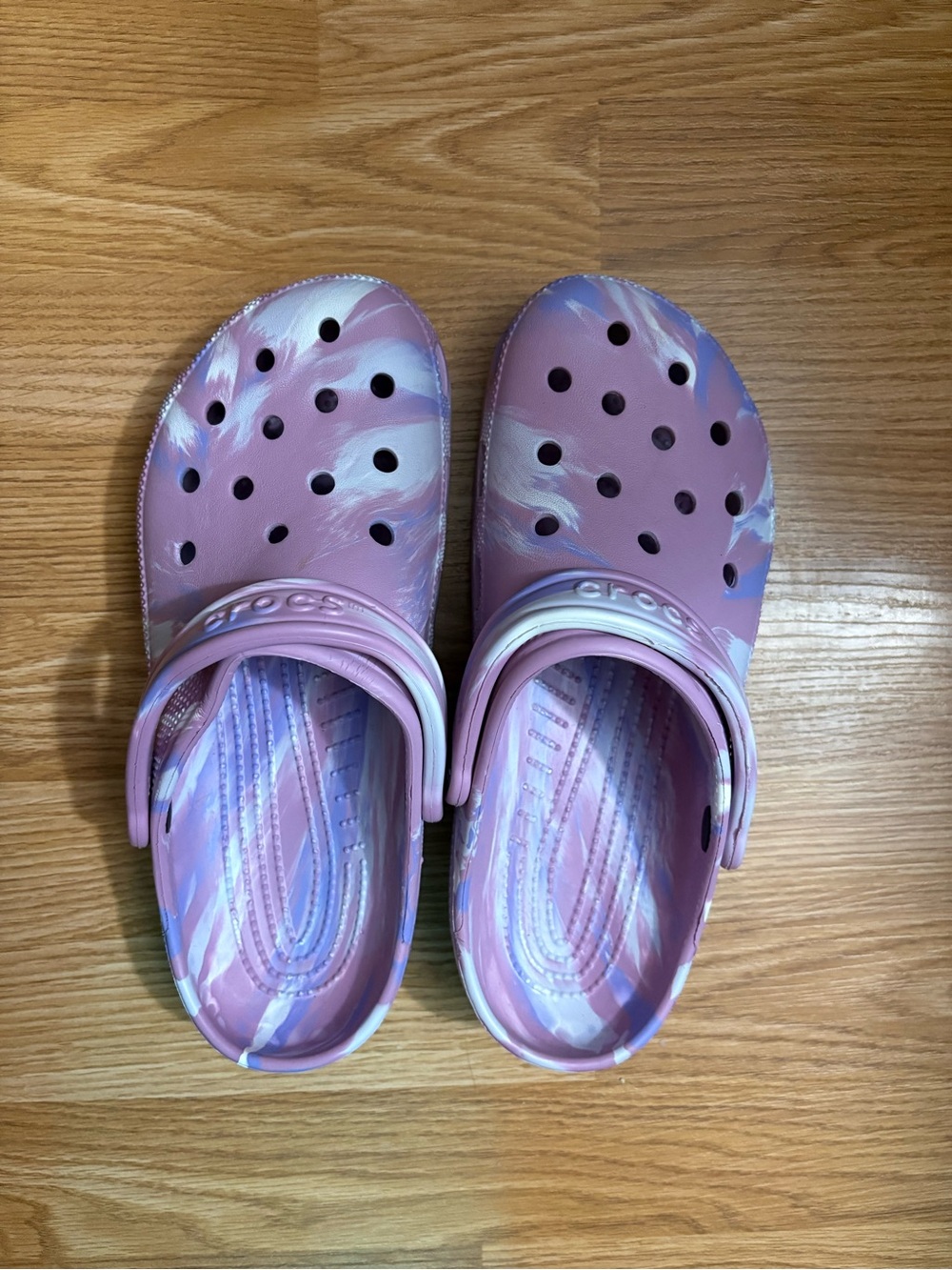 Marble Pink/Purple Crocs M8/W10